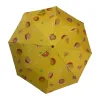 Yellow orange pattern all-weather umbrella, waterproof, sun-proof, lightweight and foldable Item Picture
